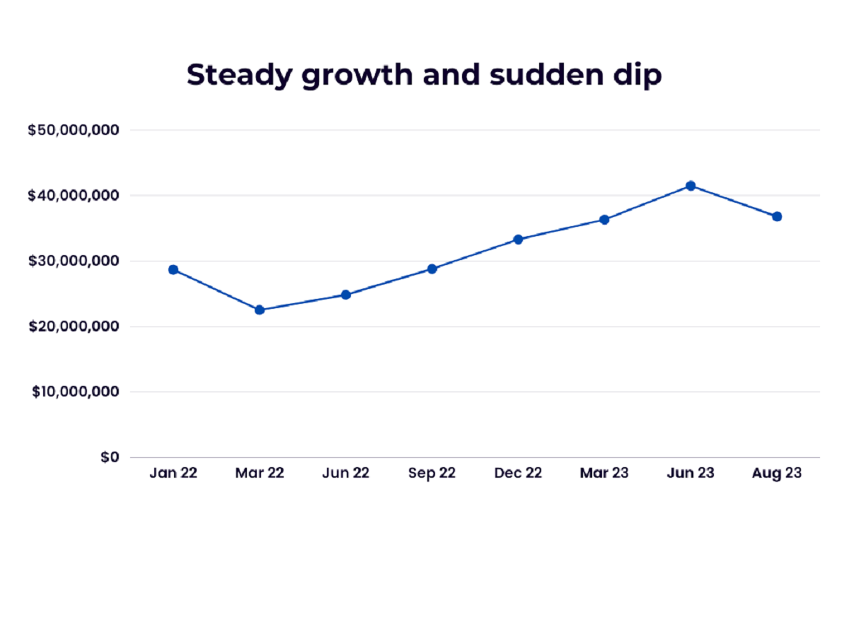 Steady Growth and Sudden Dip