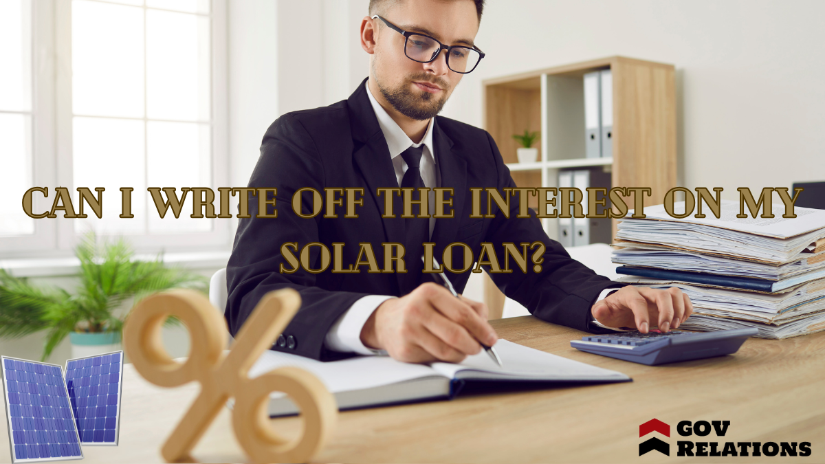 Can I write off the interest on my solar loan?